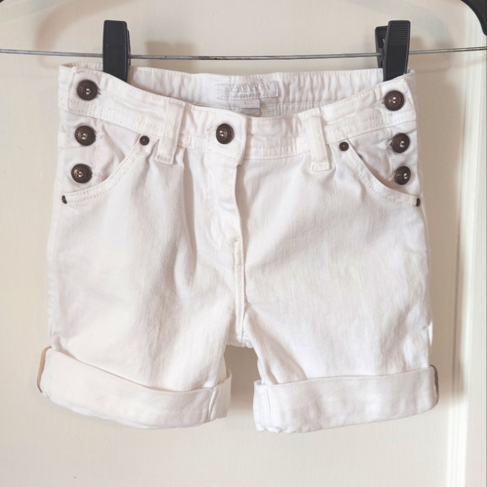 Burberry White Denim Shorts
